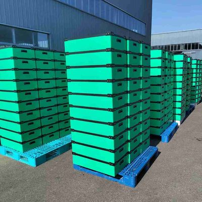 UV Resistant Plastic Shipping Box Green Turnover Box Customized