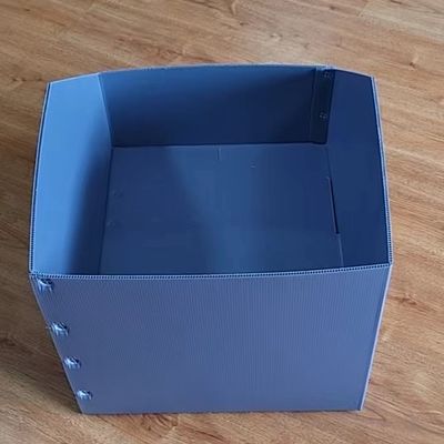 Recyclable Plastic Shipping Box Customized Corrugated Plastic Crates Blue