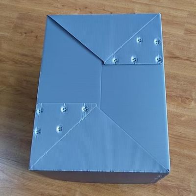 Recyclable Plastic Shipping Box Customized Corrugated Plastic Crates Blue