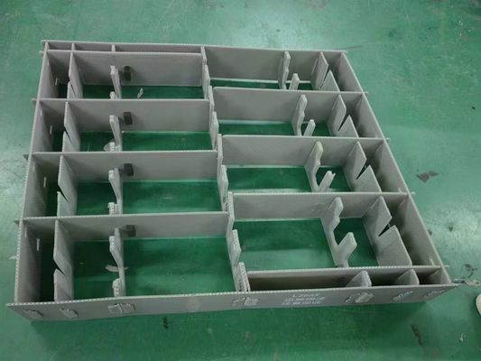 Anti Pressure PP Corrugated Sheet Box Portable Corrugated Plastic Boxes With Dividers