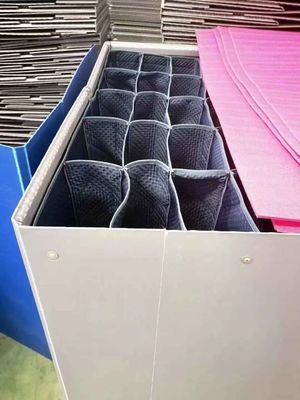 Snap Closure Plastic Divider Bins Lightweight PP Corrugated Sheet Box Durable
