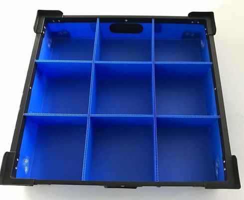 Anti UV Plastic Storage Compartments Blue Plastic Box Dividers Rectangular