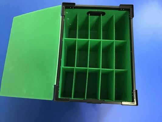 Green Plastic Storage Dividers Fire Resistant Compartment Plastic Containers Anti Static