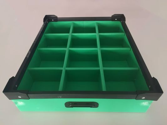 Green Plastic Storage Dividers Fire Resistant Compartment Plastic Containers Anti Static