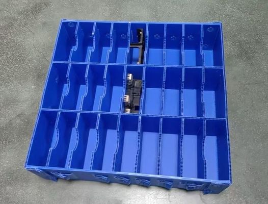 Corrugated Sheet Plastic Bin Dividers Rectangular Shipping Moving Container Black Blue