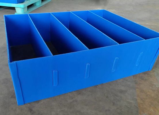 Lightweight Plastic Dividers Box Anti Pressure Corrugated Plastic Dividers Blue