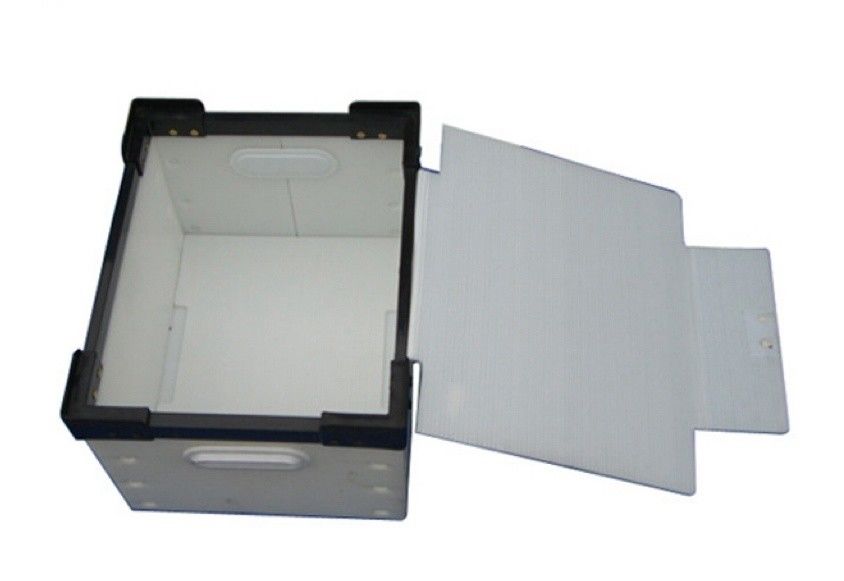 Hollow Sheet Plastic Reusable Boxes White Corrugated Plastic Crates Durable With Lid
