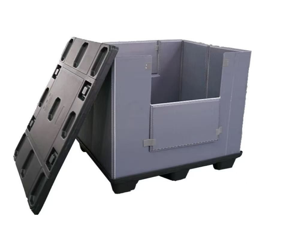 Impact Resistant Plastic Pallet Box Square Pallet Plastic Container For Packaging And Shipping