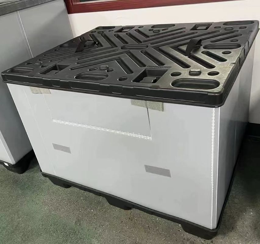 Heavy Duty Plastic Pallet Box Impact Resistant Corrosion Resistant Collapsible Pallet Crate