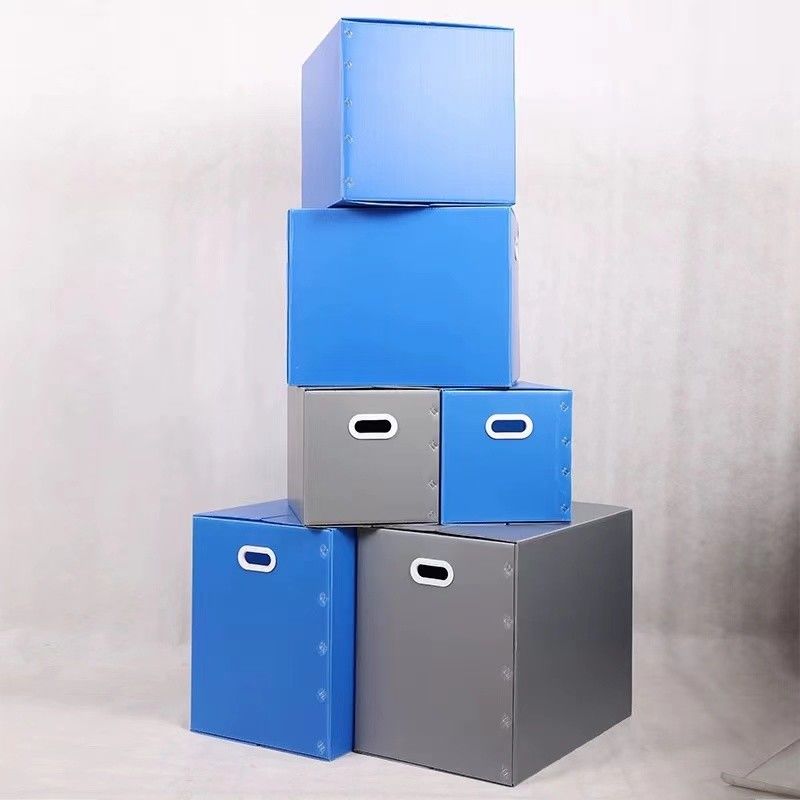 Totes Corrugated Plastic Storage Boxes Carry Handle Packing Carton Boxes For Moving