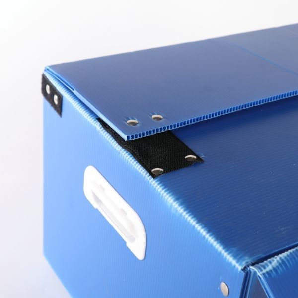 UV Resistant Plastic Corrugated Bin Blue Corrugated Plastic Tote Container Waterproof