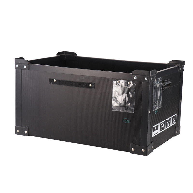 Recyclable Plastic Shipping Box Black Corrugated Box UV Resistant With Strong Frame