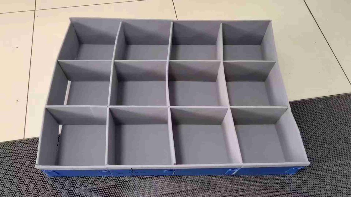 Anti Pressure PP Corrugated Sheet Box Portable Corrugated Plastic Boxes With Dividers
