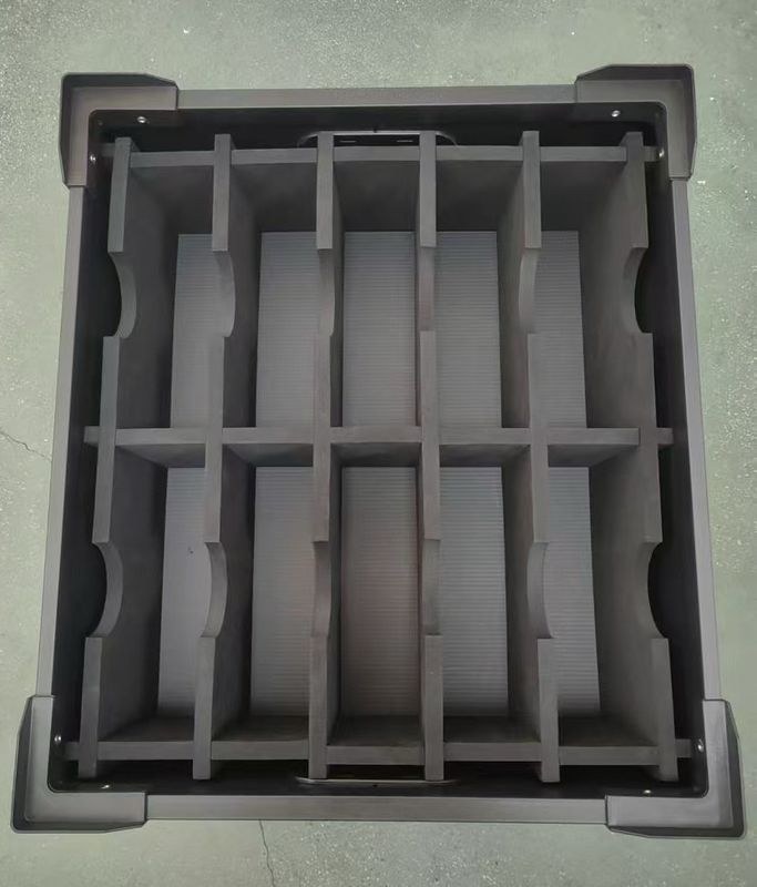 Corrugated Sheet Plastic Bin Dividers Rectangular Shipping Moving Container Black Blue