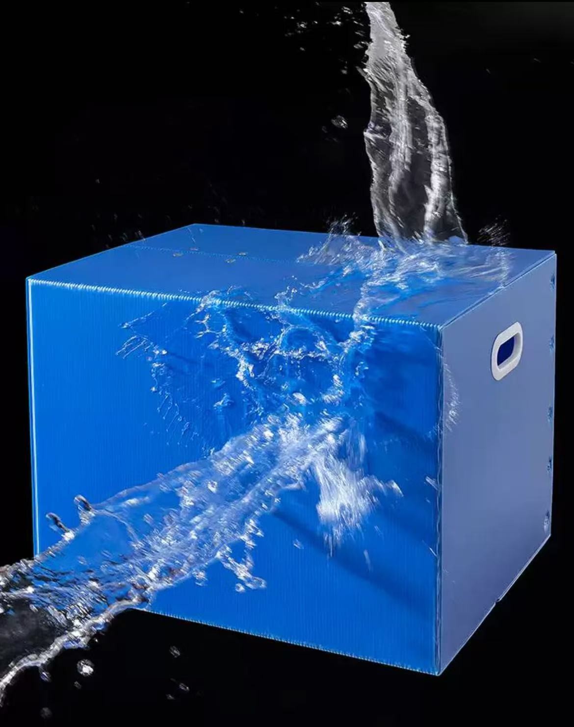 Pvc Blue Container Box Waterproof Plastic Corrugated Boxes - Customizable & Stackable